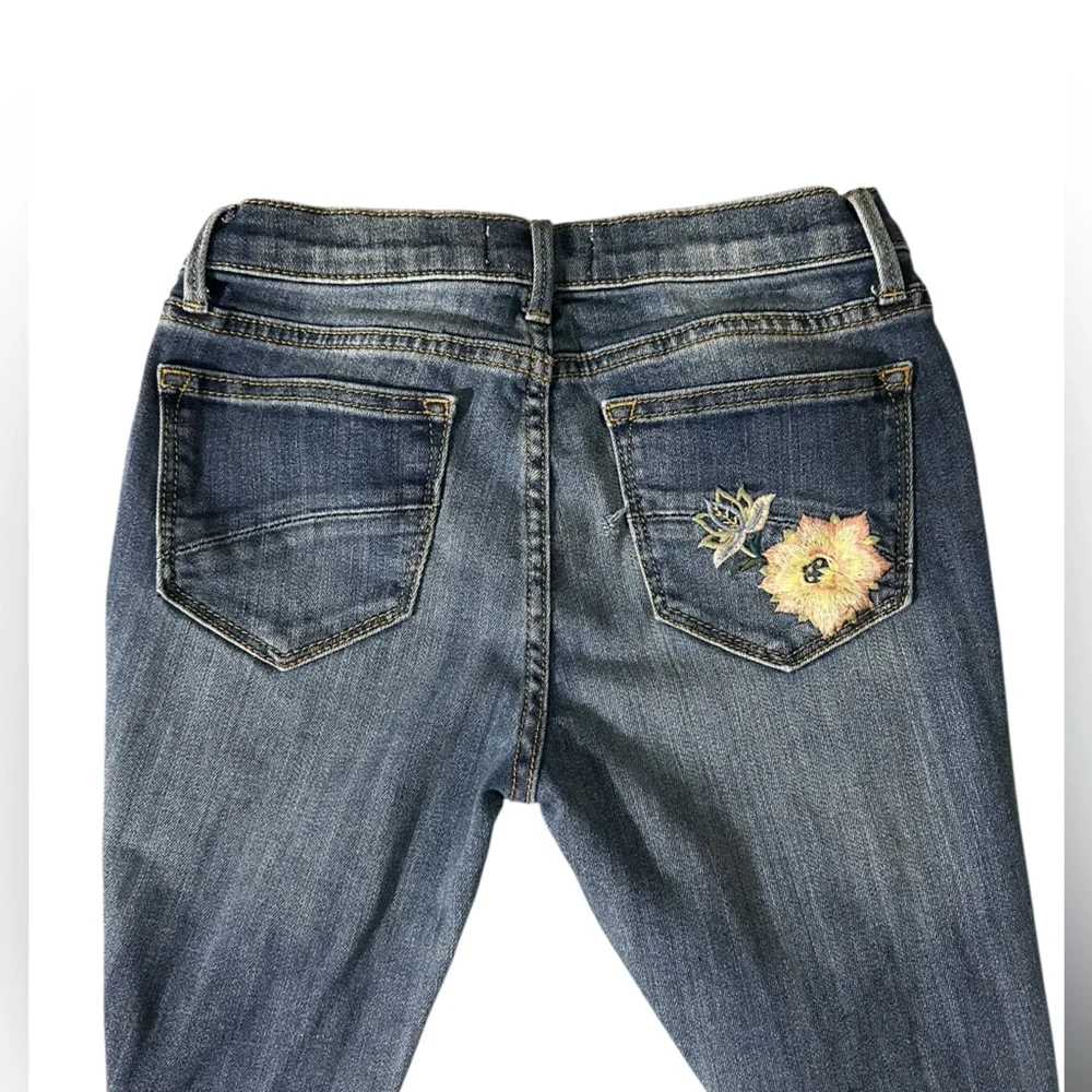 DRIFTWOOD Blue Flare Jeans with Floral Embroidery - Picture 7 of 12